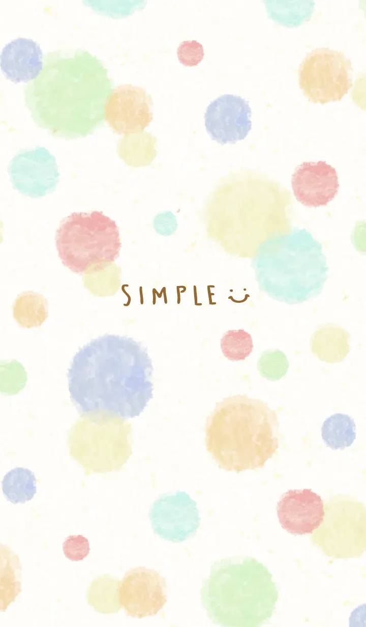 [LINE着せ替え] シンプル水彩丸8の画像1