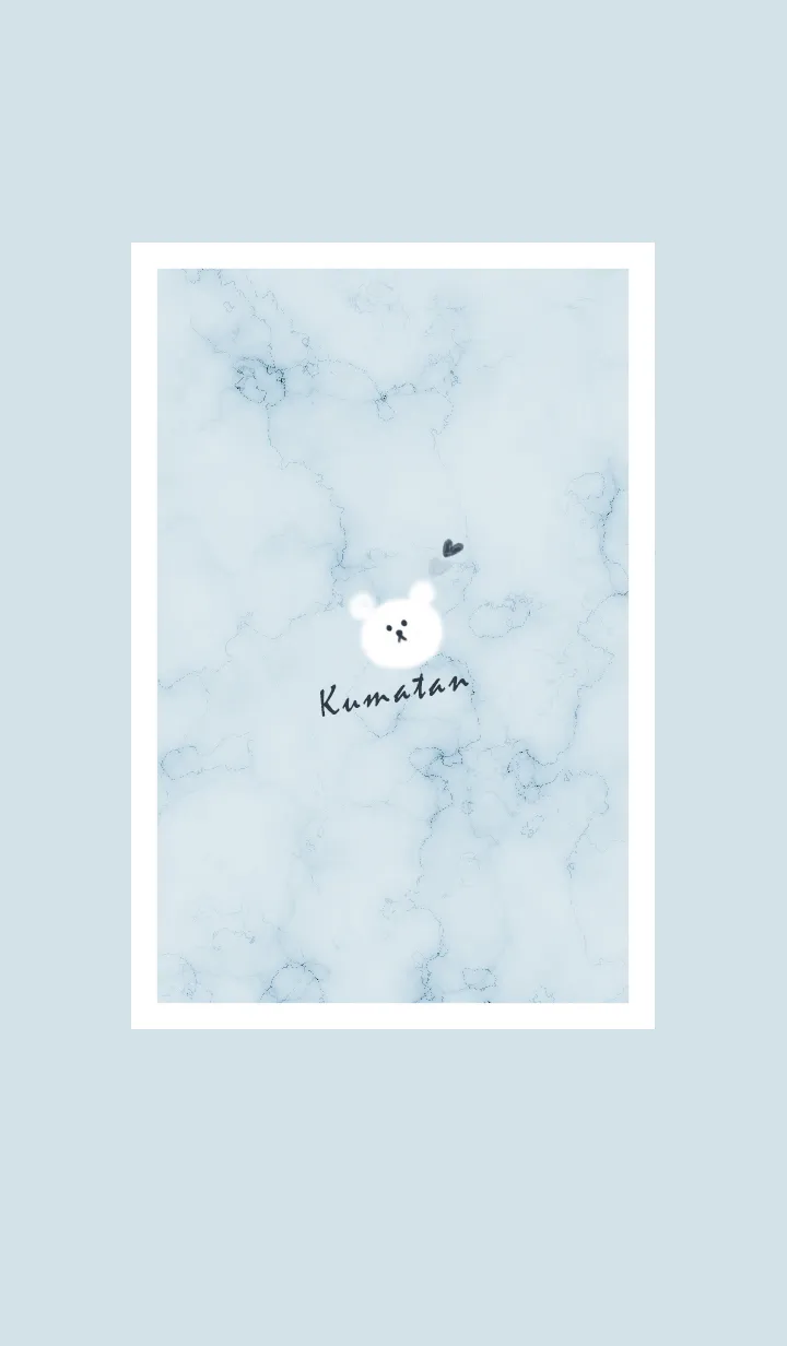 [LINE着せ替え] ～大理石とくまたん♥ブルー03_1～の画像1