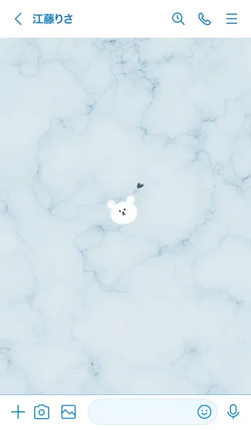 [LINE着せ替え] ～大理石とくまたん♥ブルー03_1～の画像3