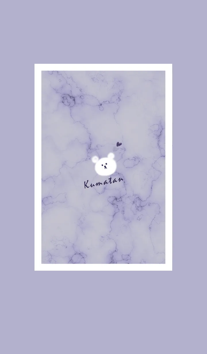 [LINE着せ替え] ～大理石とくまたん♥パープル14_1～の画像1