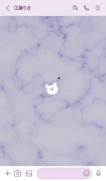[LINE着せ替え] ～大理石とくまたん♥パープル14_1～の画像3
