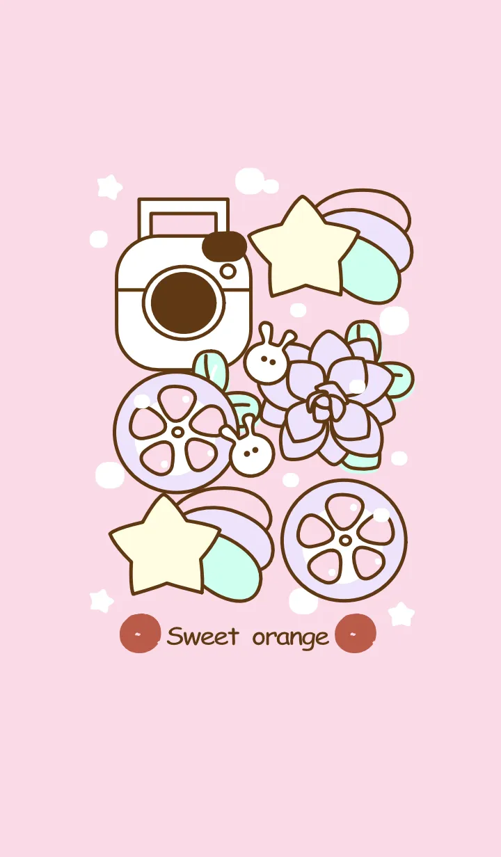 [LINE着せ替え] Sweet pastel orange 8の画像1