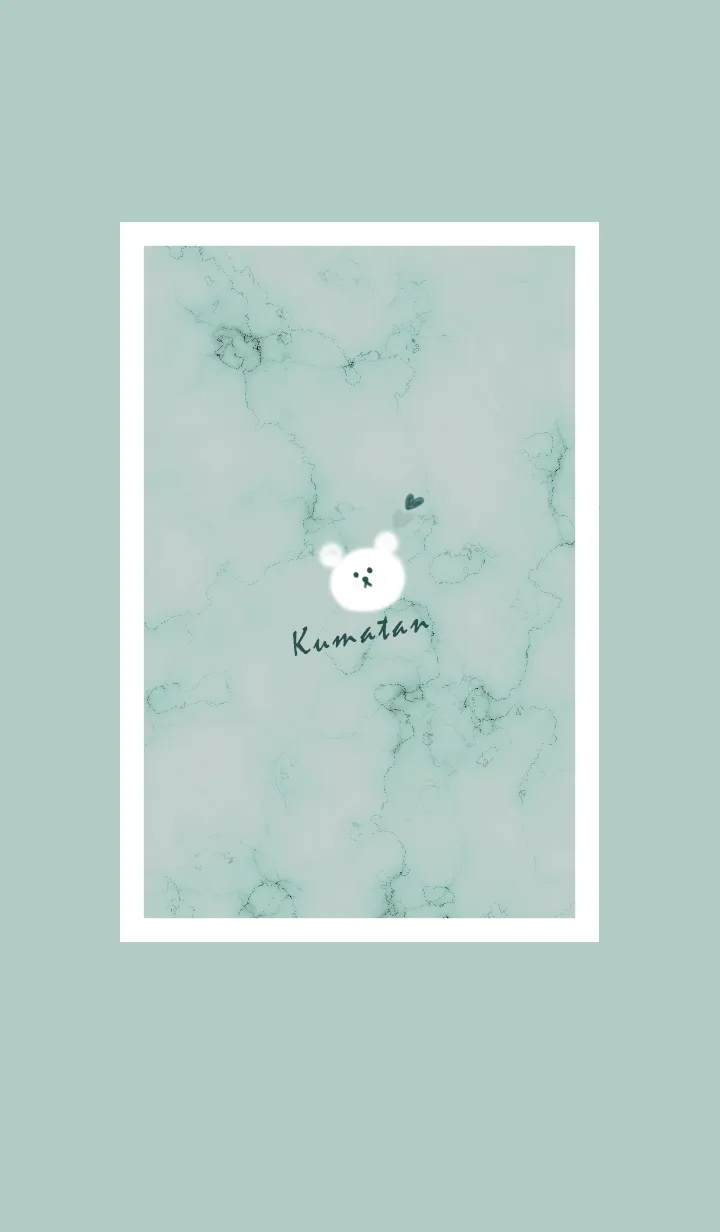 [LINE着せ替え] ～大理石とくまたん♥グリーン12_1～の画像1