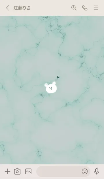 [LINE着せ替え] ～大理石とくまたん♥グリーン12_1～の画像3