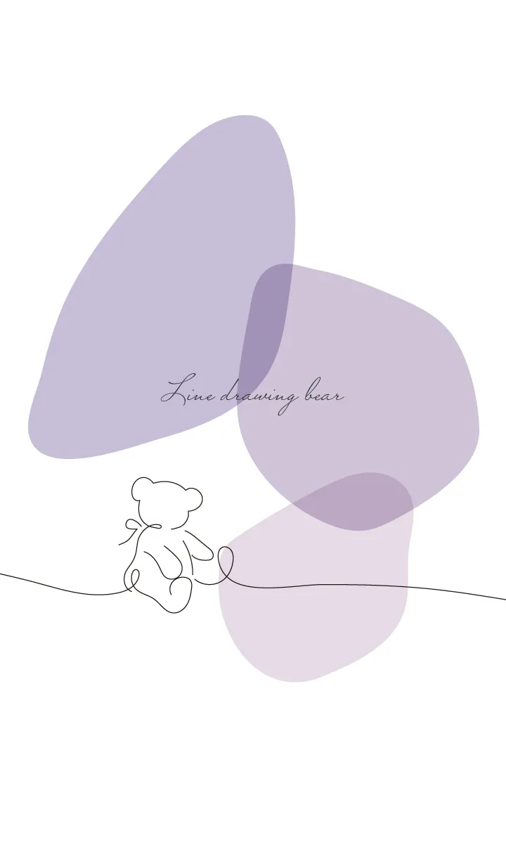 [LINE着せ替え] Line drawing bear_05の画像1