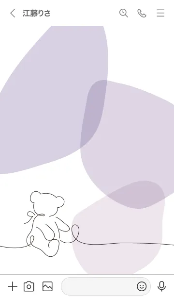 [LINE着せ替え] Line drawing bear_05の画像3