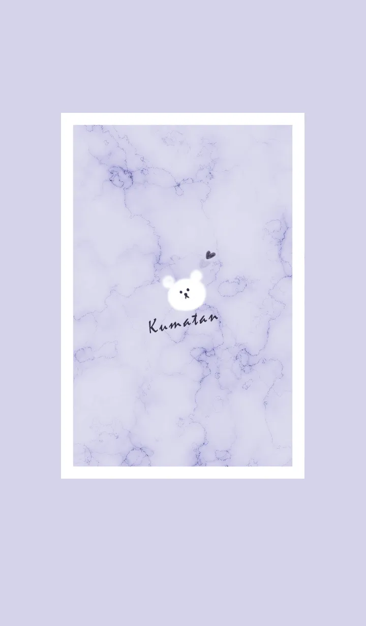 [LINE着せ替え] ～大理石とくまたん♥パープル04_1～の画像1