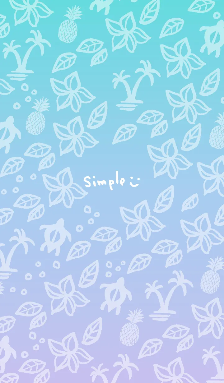 [LINE着せ替え] アロハ！パープルとブルー4の画像1