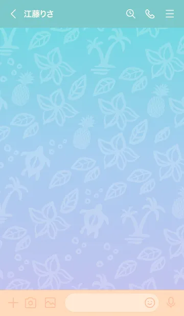 [LINE着せ替え] アロハ！パープルとブルー4の画像3