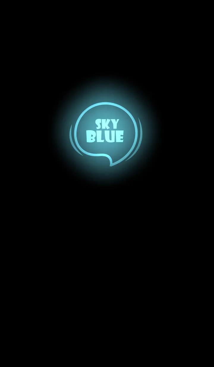 [LINE着せ替え] Sky Blue Neon Theme Ver.7 (JP)の画像1