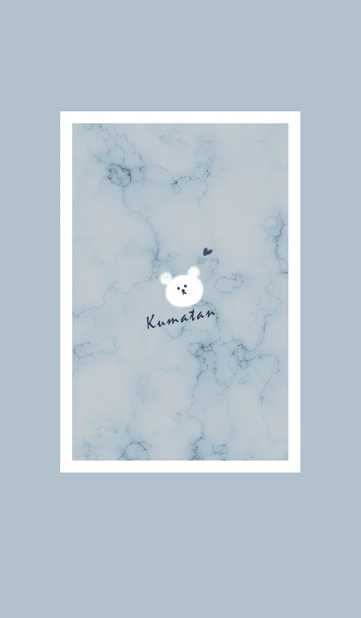 [LINE着せ替え] ～大理石とくまたん♥ブルー13_1～の画像1