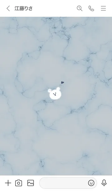 [LINE着せ替え] ～大理石とくまたん♥ブルー13_1～の画像3