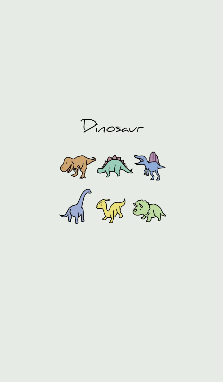 [LINE着せ替え] 青緑 : 恐竜の画像1