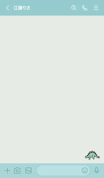 [LINE着せ替え] 青緑 : 恐竜の画像3