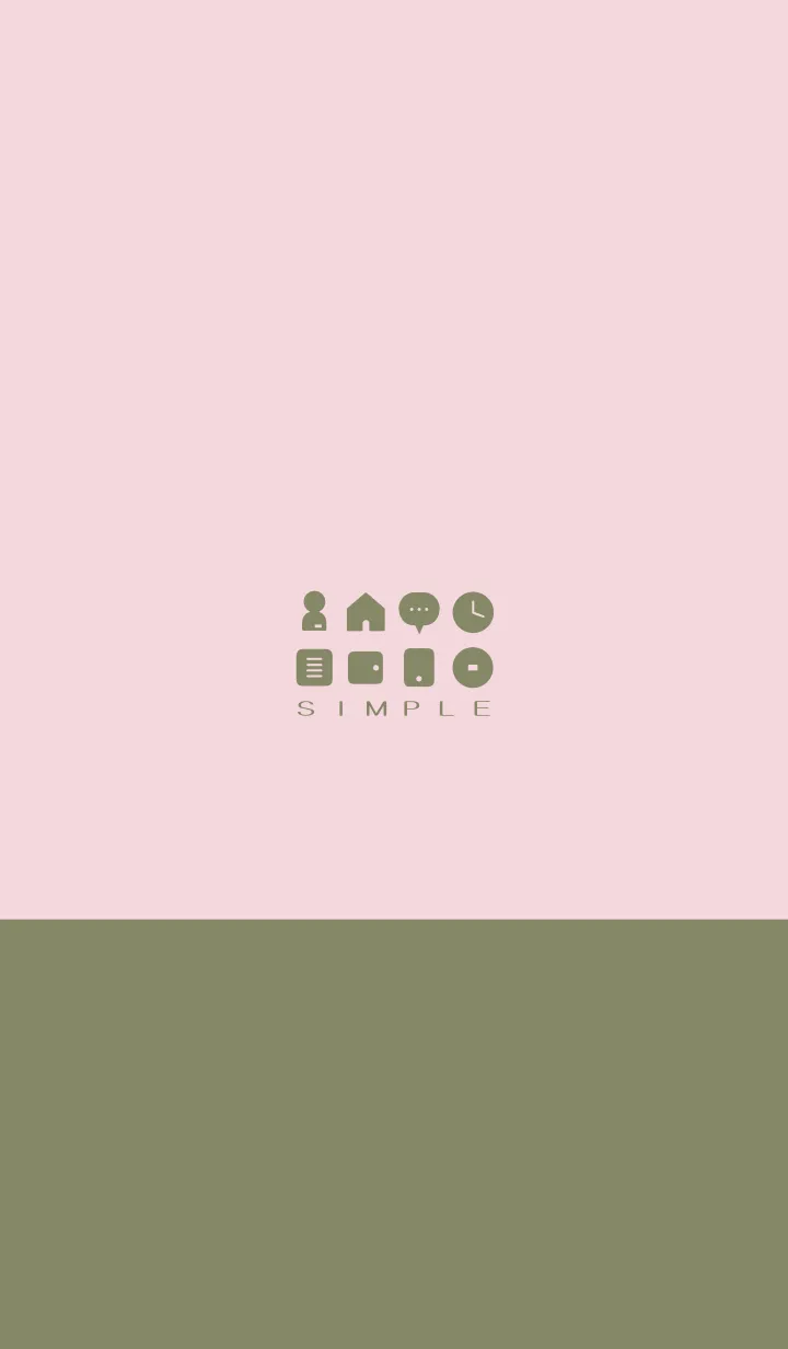 [LINE着せ替え] シンプル（beige green)V.982の画像1