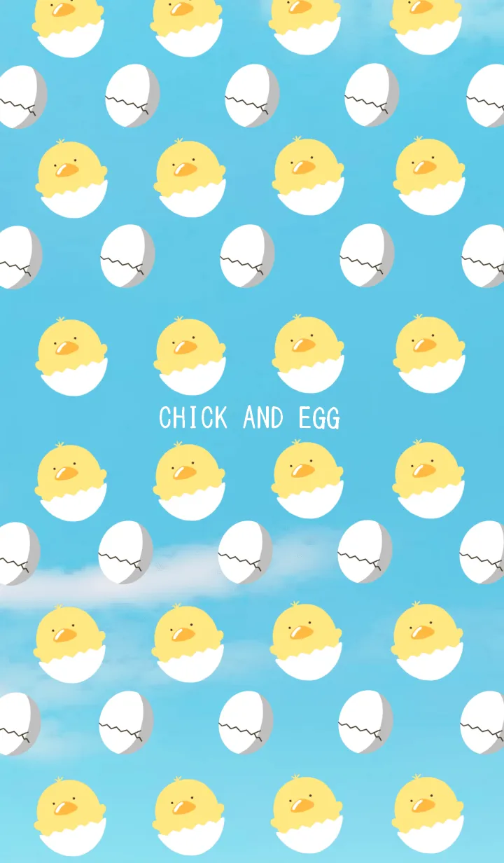 [LINE着せ替え] ひよこと卵の着せかえ 青空の画像1