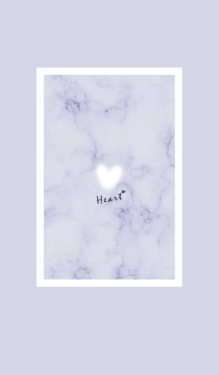 [LINE着せ替え] ～大理石とふわふわハート♥パープル13_1～の画像1