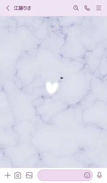 [LINE着せ替え] ～大理石とふわふわハート♥パープル13_1～の画像3