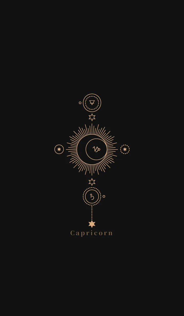 [LINE着せ替え] 十二星座 - やぎ座 - 金色 -の画像1