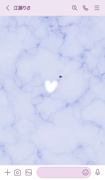 [LINE着せ替え] ～大理石とふわふわハート♥パープル04_1～の画像3