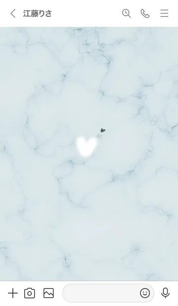 [LINE着せ替え] ～大理石とふわふわハート♥ブルー12_1～の画像3
