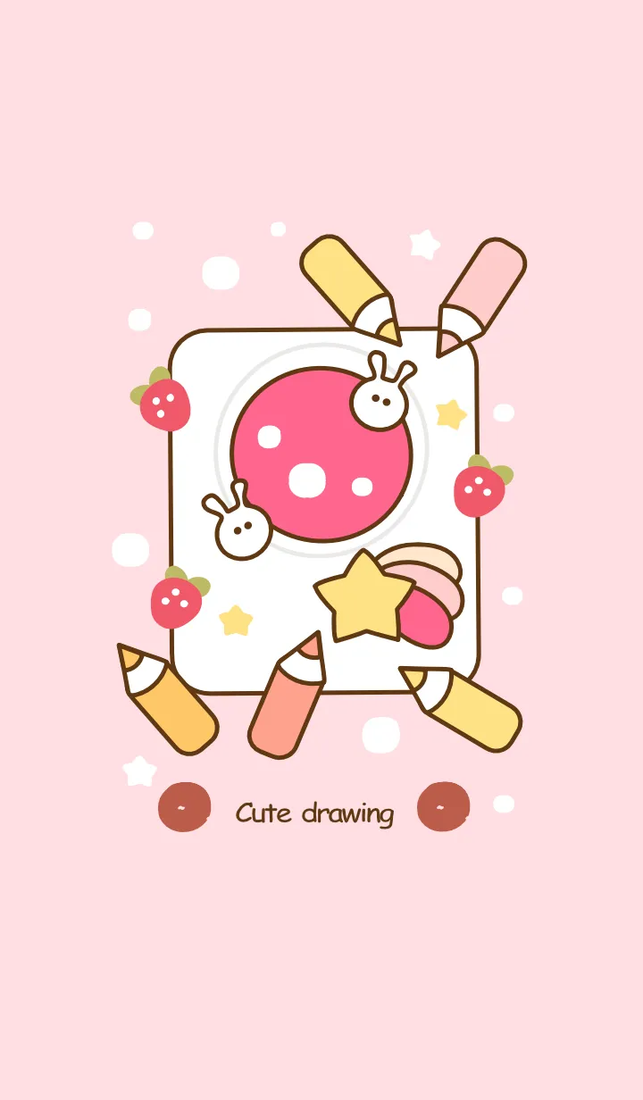 [LINE着せ替え] Cute Cute planet drawing 6の画像1