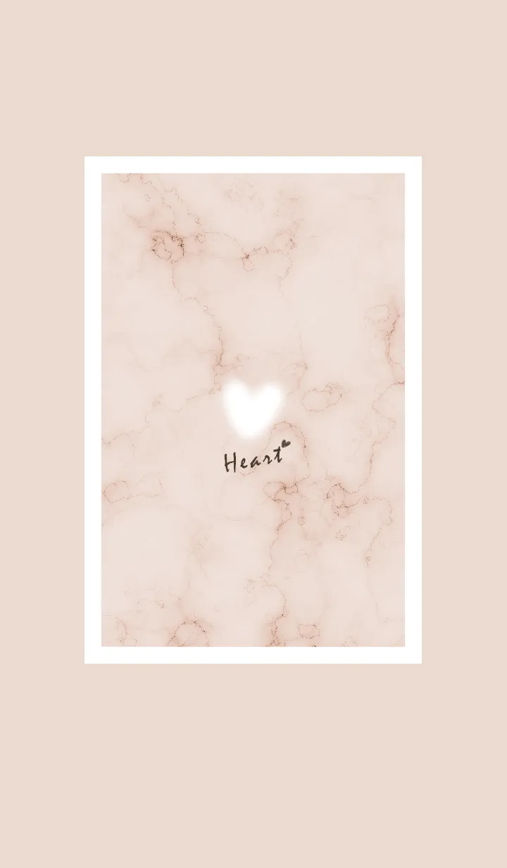 [LINE着せ替え] ～大理石とふわふわハート♥ブラウン08_1～の画像1