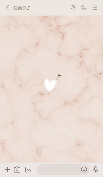 [LINE着せ替え] ～大理石とふわふわハート♥ブラウン08_1～の画像3