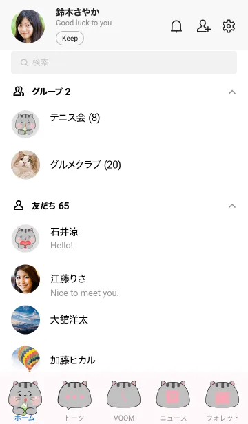 [LINE着せ替え] Simple Special Grey Cat Theme (JP)の画像2