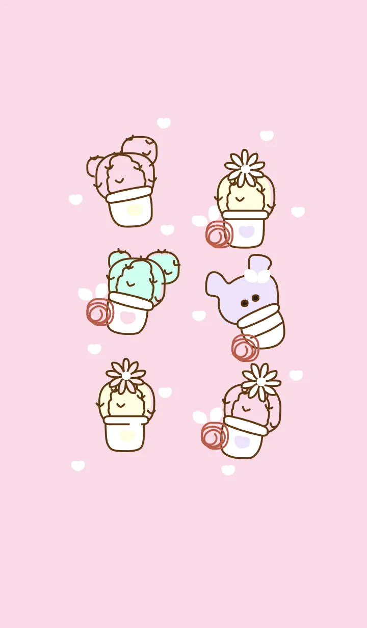 [LINE着せ替え] Pastel cactus 7の画像1