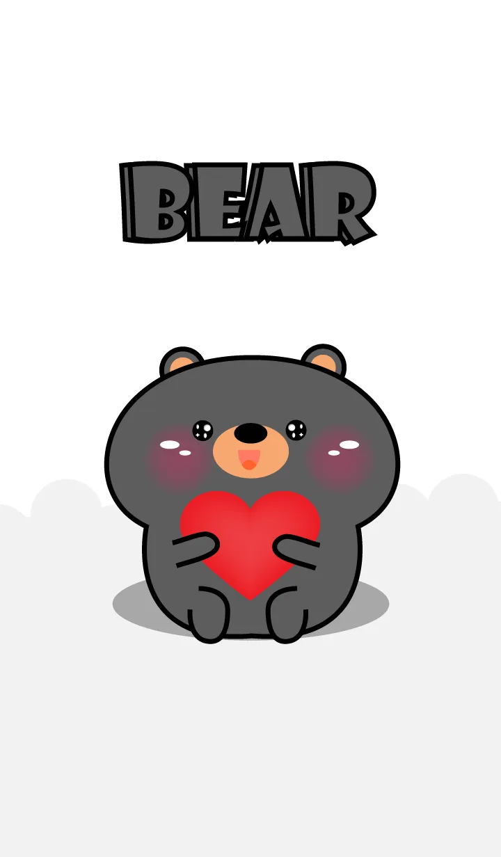 [LINE着せ替え] Mood Black BearTheme (JP)の画像1