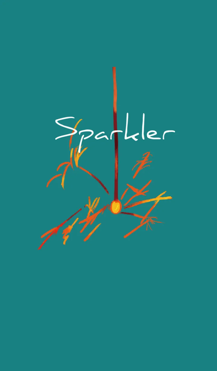 [LINE着せ替え] ブラウン×グリーン : 線香花火の画像1