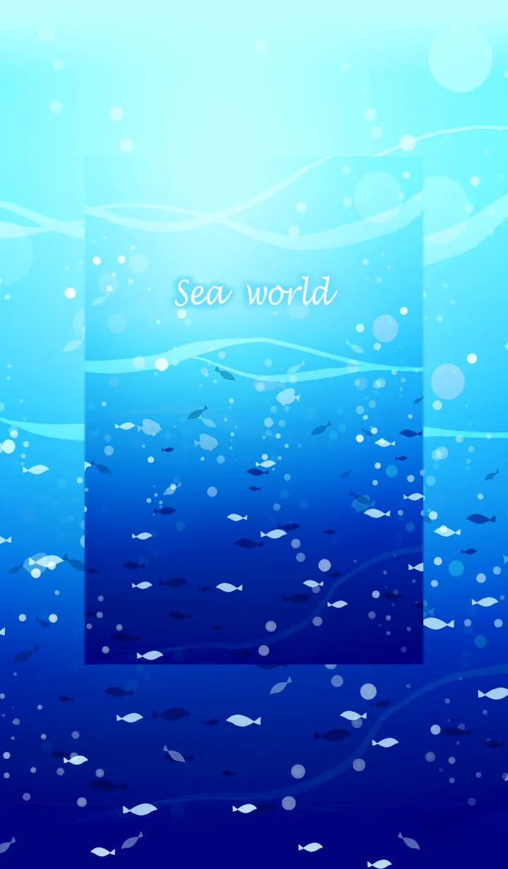 [LINE着せ替え] 透明感のある海の世界・ディープブルーの画像1