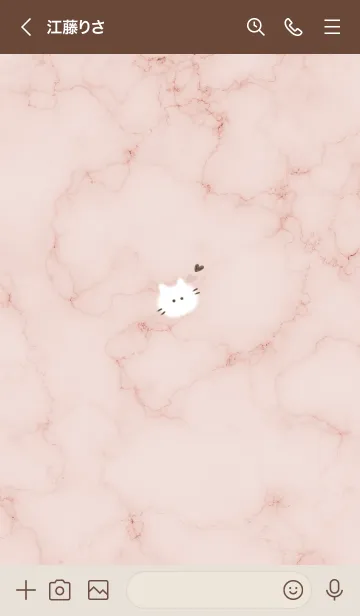 [LINE着せ替え] ～大理石と猫♥ブラウン07_1～の画像3