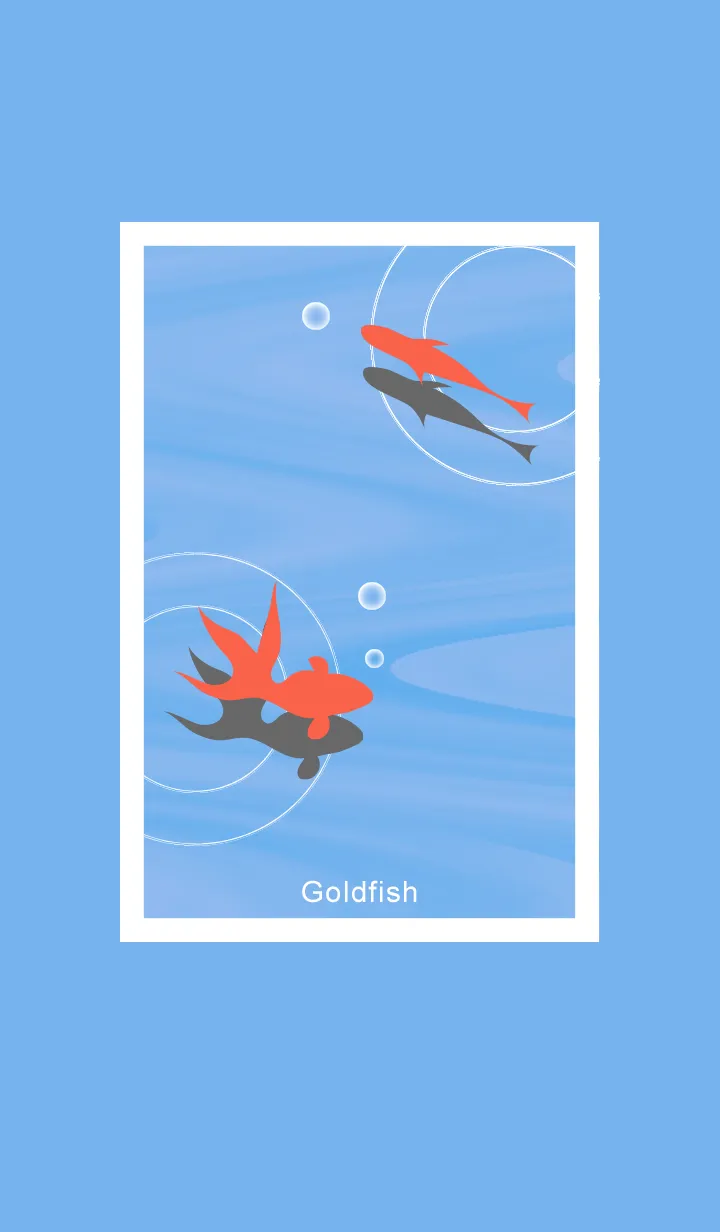 [LINE着せ替え] ～金魚2♥ブルー02_1～の画像1