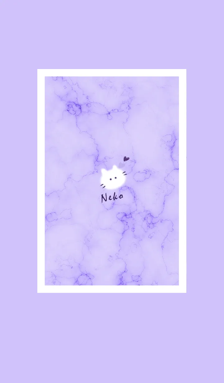 [LINE着せ替え] ～大理石と猫♥パープル11_1～の画像1