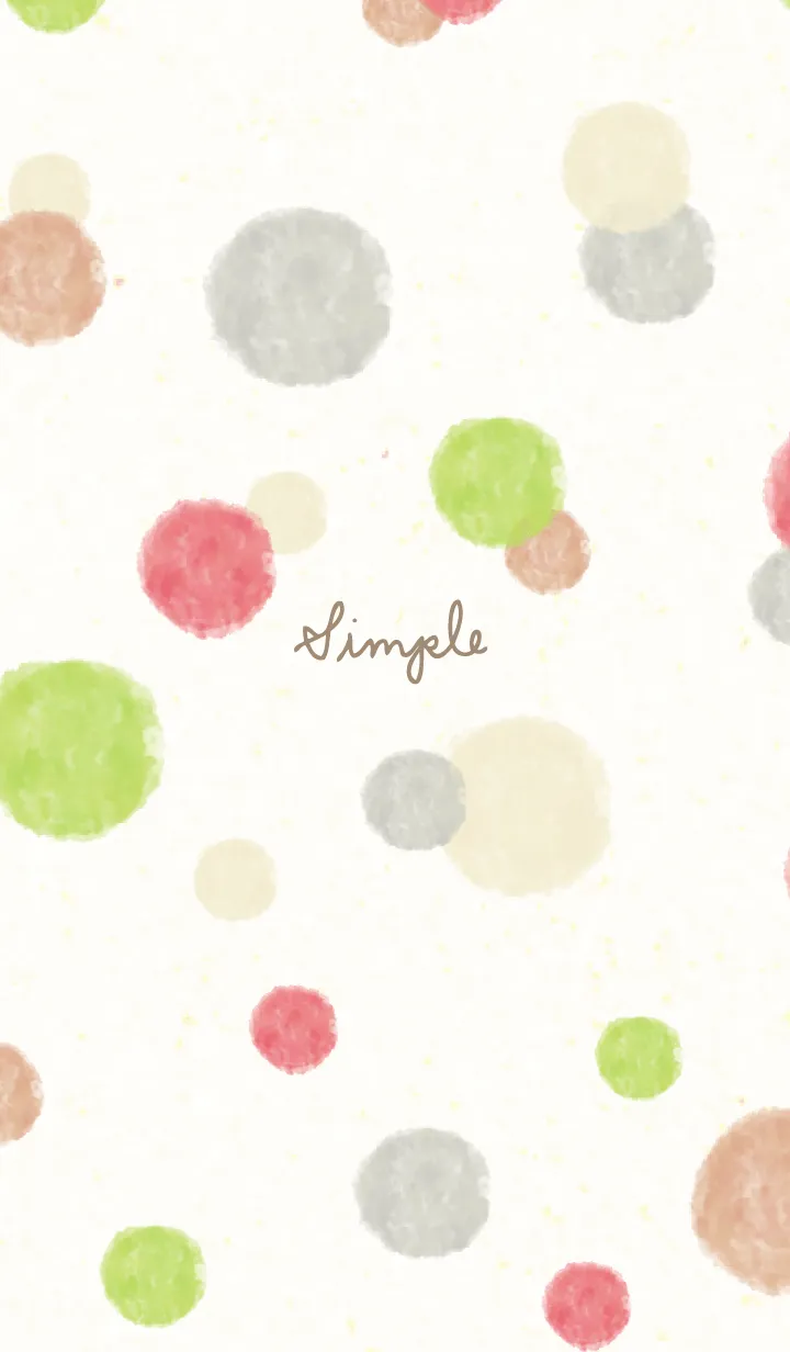 [LINE着せ替え] 水彩ドット 赤色とか緑色25の画像1