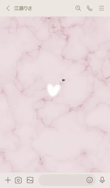 [LINE着せ替え] ～大理石とふわふわハート♥ピンク15_1～の画像3