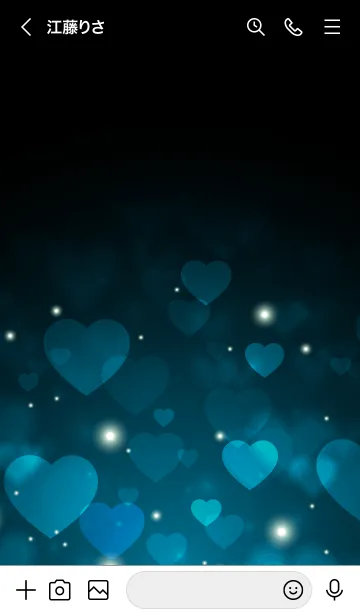 [LINE着せ替え] Love Heart Theme -DUCK BLUE-の画像3