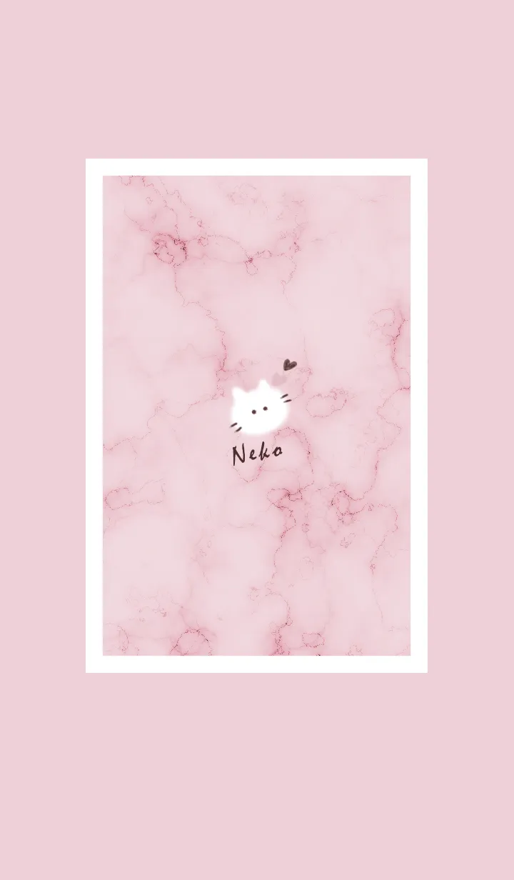 [LINE着せ替え] ～大理石と猫♥ピンク06_1～の画像1