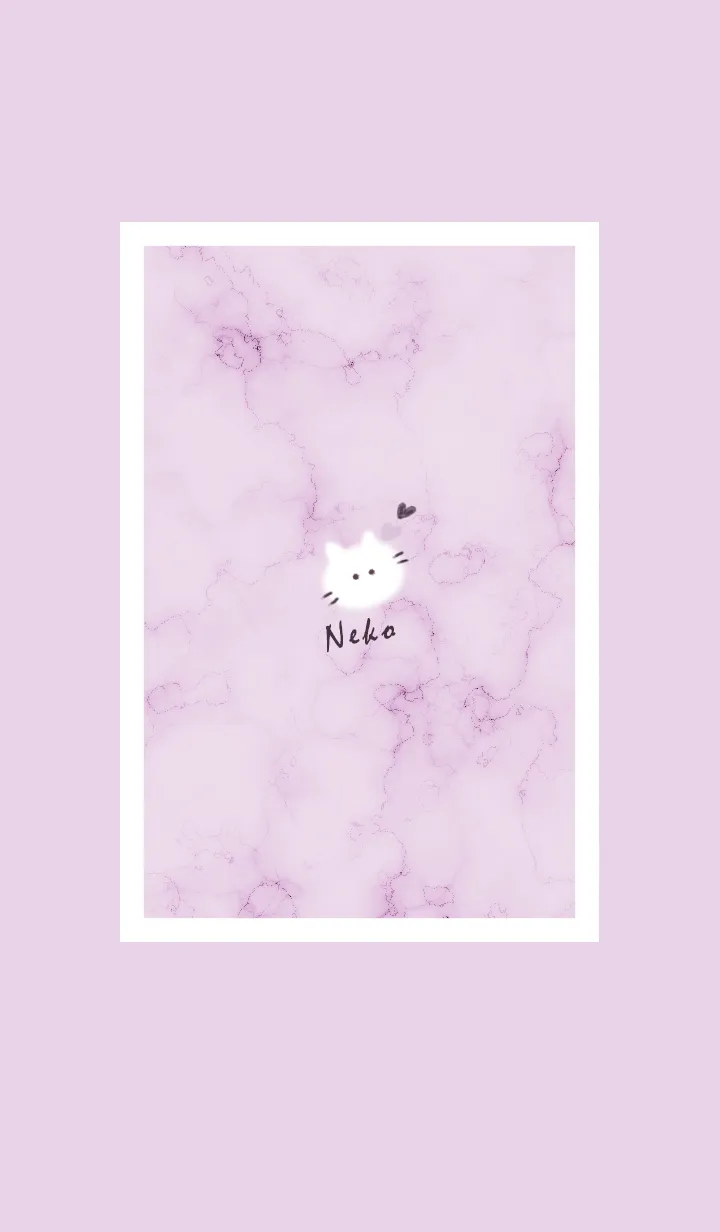 [LINE着せ替え] ～大理石と猫♥パープル05_1～の画像1