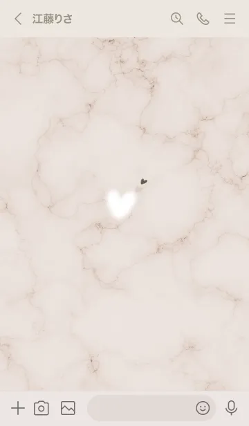 [LINE着せ替え] ～大理石とふわふわハート♥ブラウン16_1～の画像3