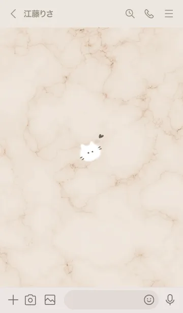 [LINE着せ替え] ～大理石と猫♥ベージュ08_1～の画像3