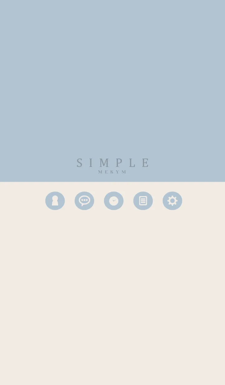 [LINE着せ替え] SIMPLE ICON BLUE-MEKYM 20の画像1