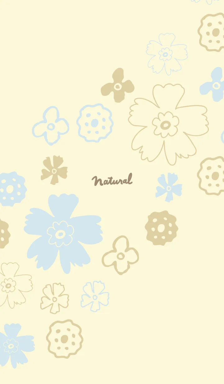 [LINE着せ替え] 手書き花 くすみイエロー2の画像1