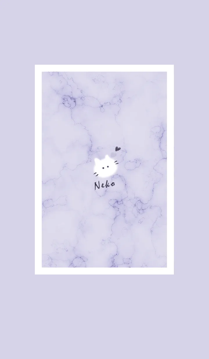 [LINE着せ替え] ～大理石と猫♥パープル04_1～の画像1