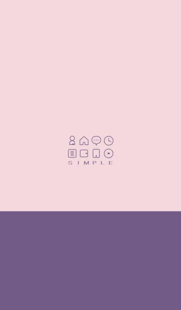 [LINE着せ替え] シンプル（beige purple)V.985の画像1