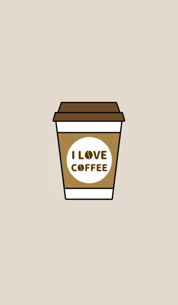 [LINE着せ替え] I Love Coffee[Brown]の画像1