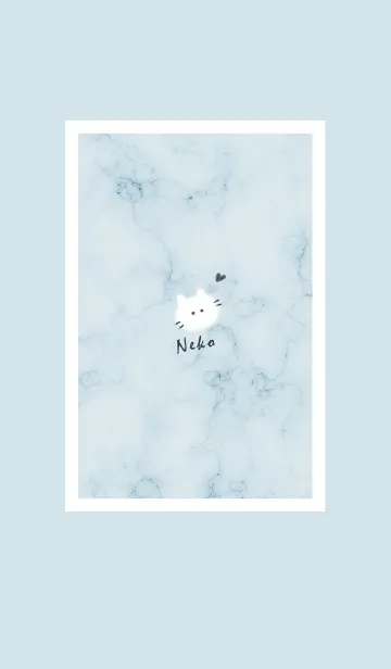 [LINE着せ替え] ～大理石と猫♥ブルー03_1～の画像1