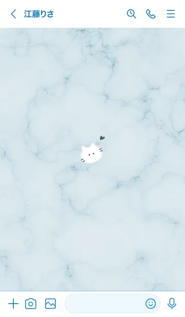 [LINE着せ替え] ～大理石と猫♥ブルー03_1～の画像3